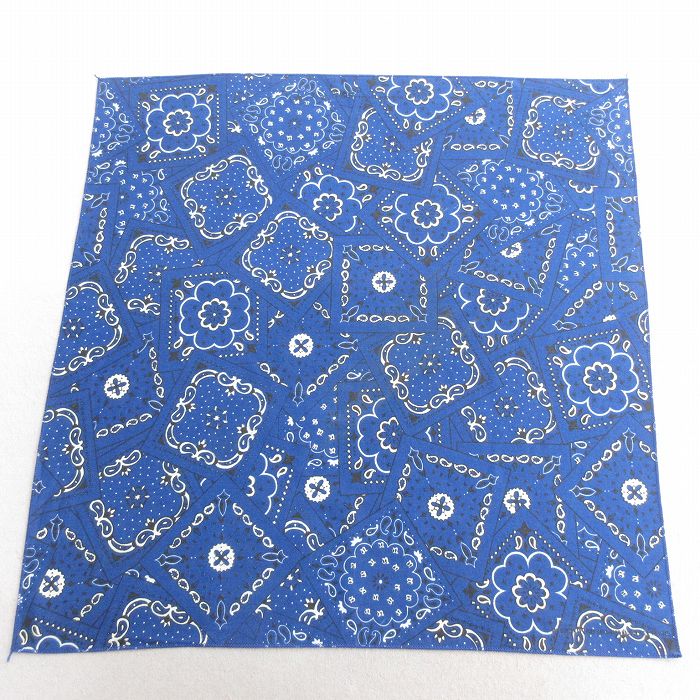 中古 ハバハンク バンダナ 80年代 80s 花柄 USA製 青 ブルー 25may10