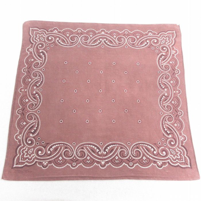 中古 ビンテージ バンダナ 70年代 70s コットン エンジ 25may10