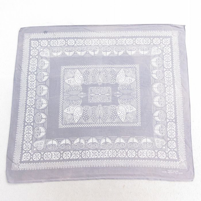 中古 ビンテージ バンダナ 60年代 60s コットン グレー 25may12