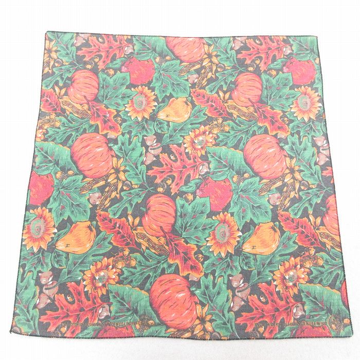 中古 ハバハンク バンダナ 90年代 90s 花柄 USA製 緑 グリーン 25jul28