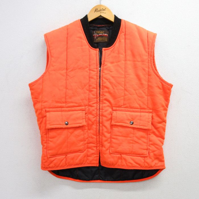 XL★古着 ウォールズ ベスト メンズ 80年代 80s USA製 オレンジ 25feb20 中古 アウター