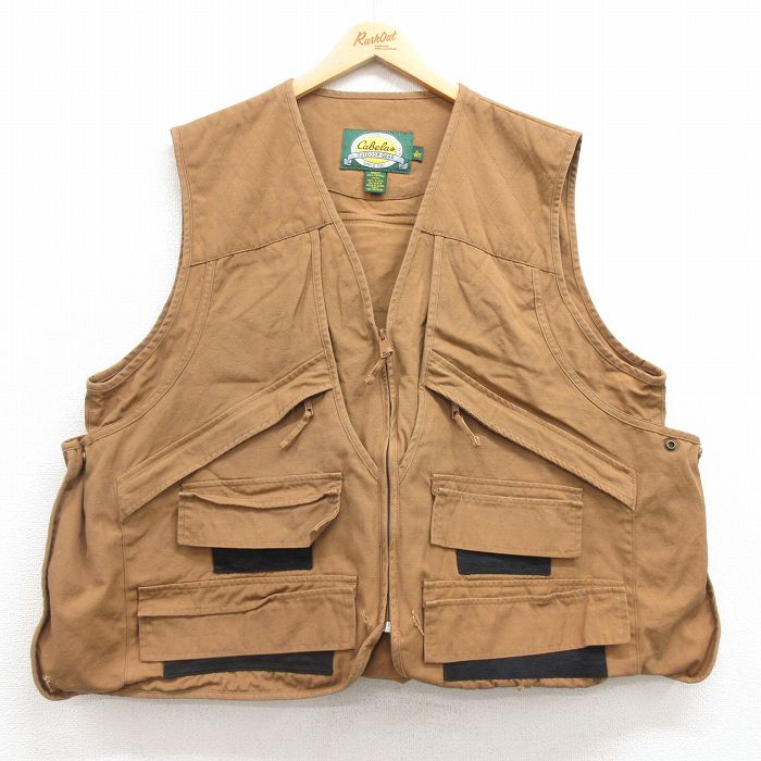 XL★古着 カベラス ハンティング ベスト メンズ 00年代 00s 大きいサイズ コットン ベージュ カーキ 25feb25 中古 アウター