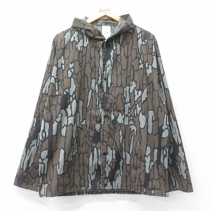 XL★古着 長袖 ハンティング ジャケット パーカー メンズ 90年代 90s TREBARK USA製 茶他 ブラウン 25mar06 中古 アウター