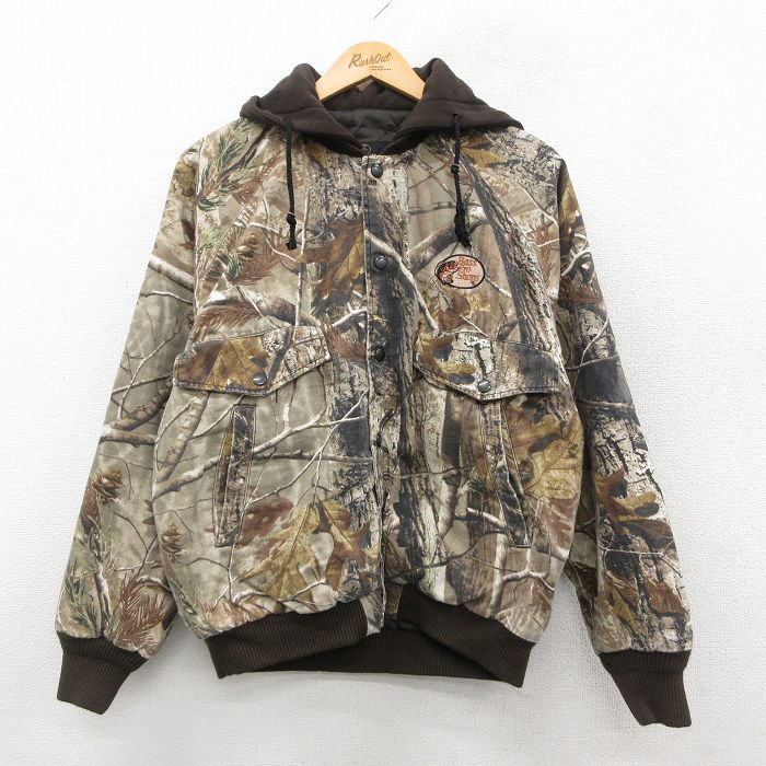 XL★古着 レッドヘッド 長袖 ハンティング ジャケット パーカー メンズ 00年代 00s リアルツリー バスプロショップ ラグラン 茶他 ブラウン 迷彩 内側キルティング 25sep27 中古 アウター