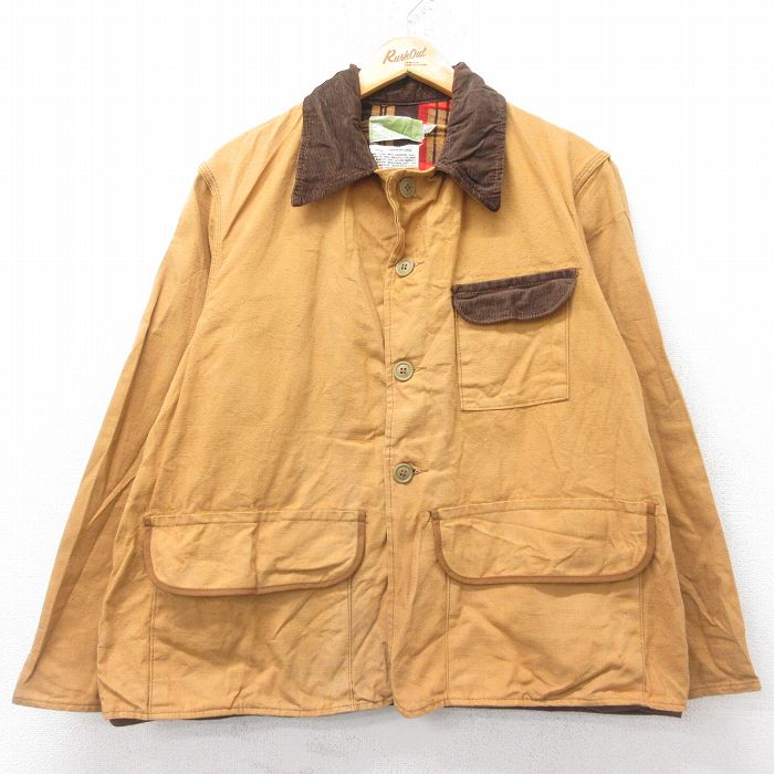 【50%OFF】JCペニー 70s ハンティングジャケット 襟コーデュロイ ブラウン L | 古着