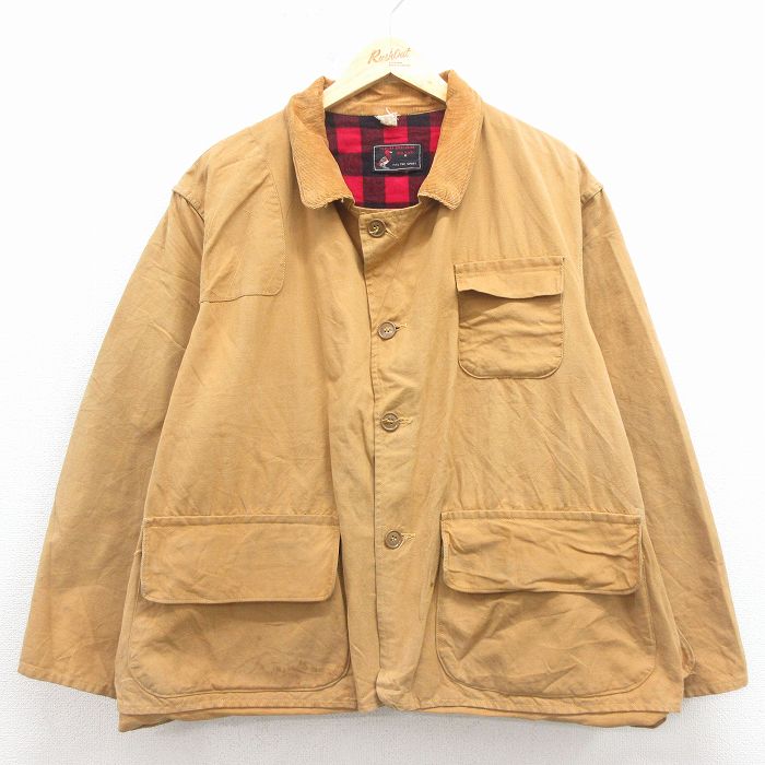 【20%OFF】レッドヘッド 80s ハンティングジャケット 襟コーデュロイ ブラウン XL | 古着