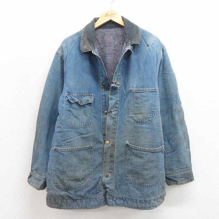 シアーズ 80s カバーオール 内側ブランケット ネイビー メンズXL相当 | 古着
