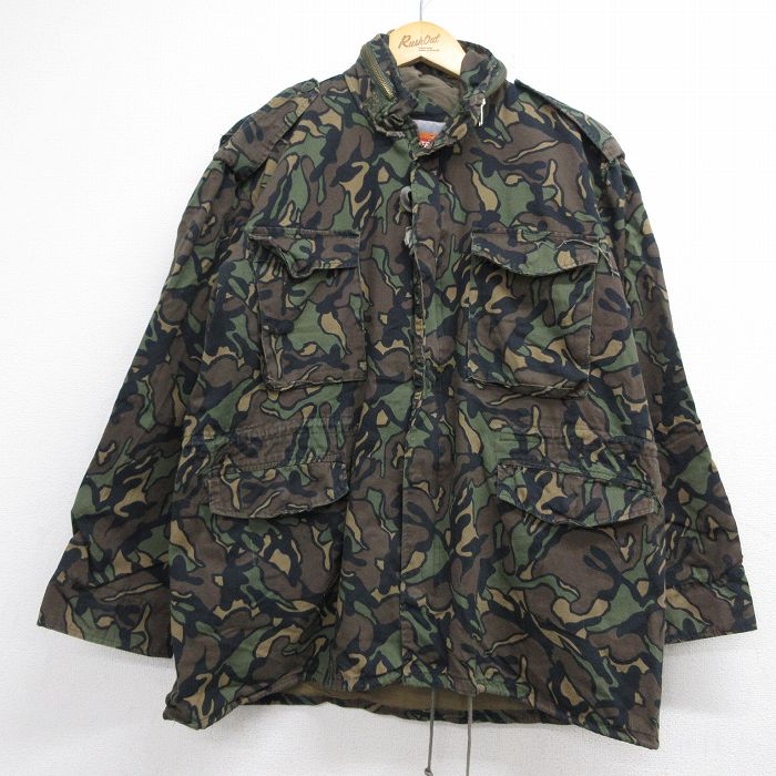XL★古着 WINCHSTER 長袖 ハンティング ジャケット メンズ 90年代 90s 大きいサイズ コットン グリーン 迷彩【spe】 26jul24