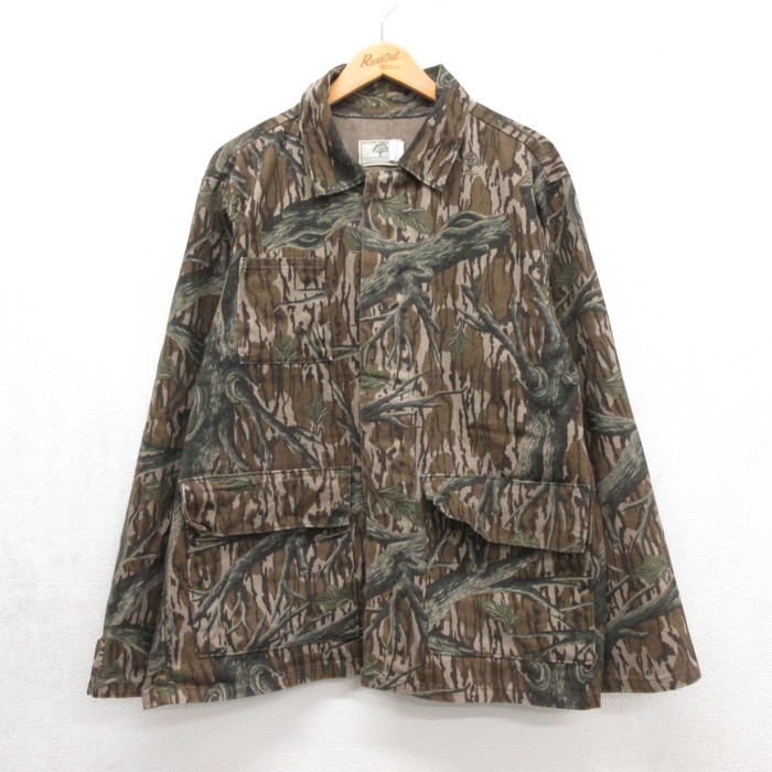 MOSSY OAK 90s 長袖カバーオール ハンティング ブラウン迷彩 メンズXL相当 | 古着