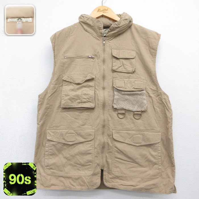 NIKOATA 90s フィッシングベスト ベージュ メンズL相当 | 古着