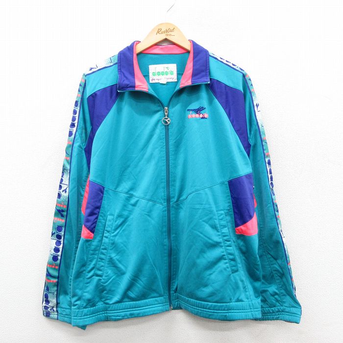【20%OFF】ディアドラ 90s ラグランジャージ ワンポイントロゴ グリーン XL | 古着