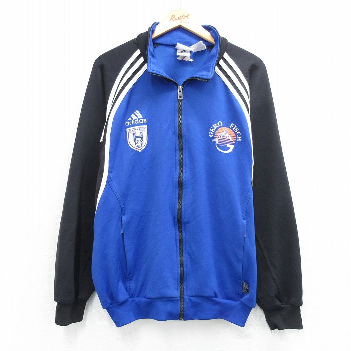 アディダス 90s ラグランジャージ ワンポイントロゴ グレー XL | 古着
