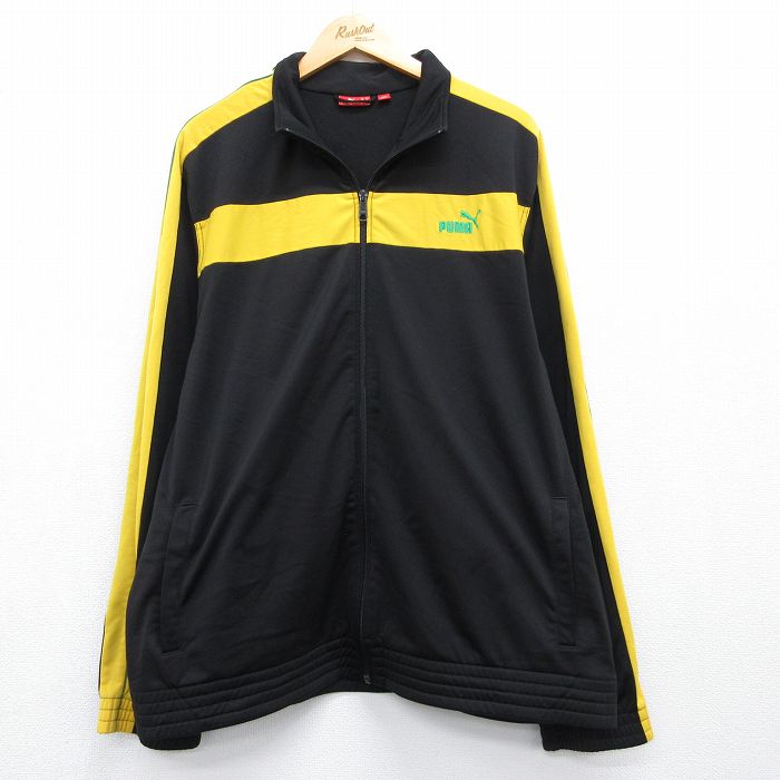 プーマ 長袖ジャージ ワンポイントロゴ ブラック メンズXL相当 | 古着