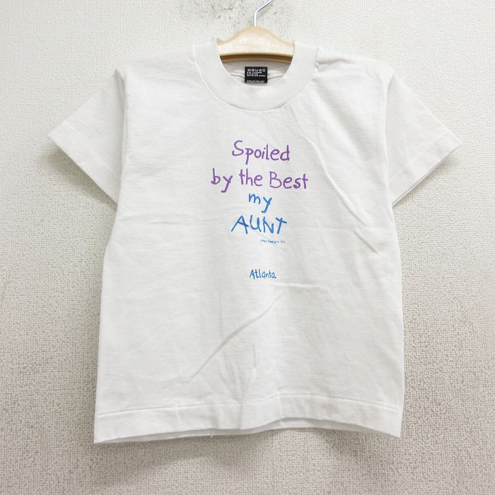古着 フルーツオブザルーム 半袖 ビンテージ Tシャツ キッズ ボーイズ 子供服 80年代 80s Spoiled クルーネック USA製 白 ホワイト 24may17
