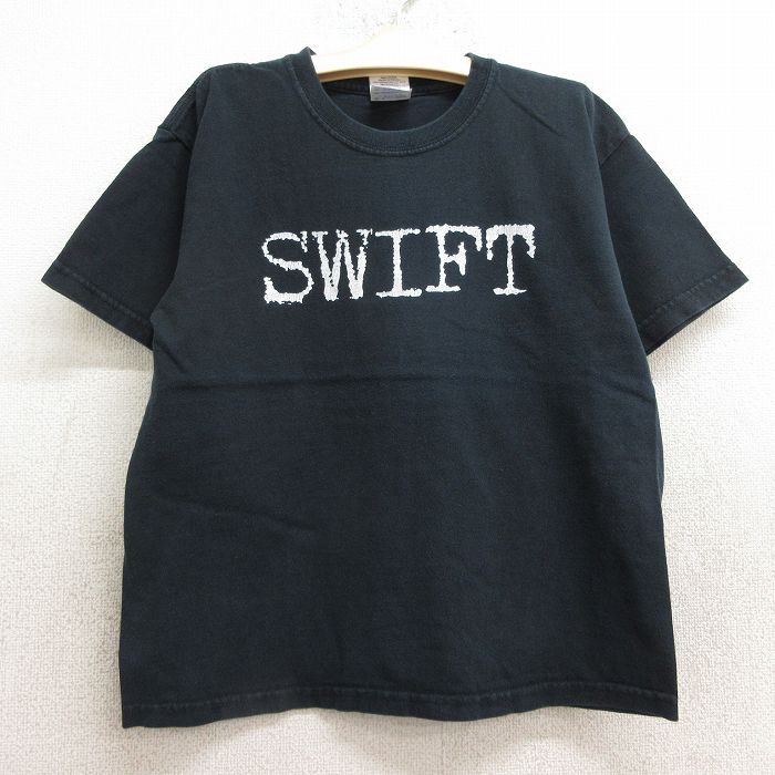 古着 半袖 ビンテージ ロック バンド Tシャツ キッズ ボーイズ 子供服 00年代 00s テイラースウィフト コットン クルーネック 黒 ブラック 24jun15