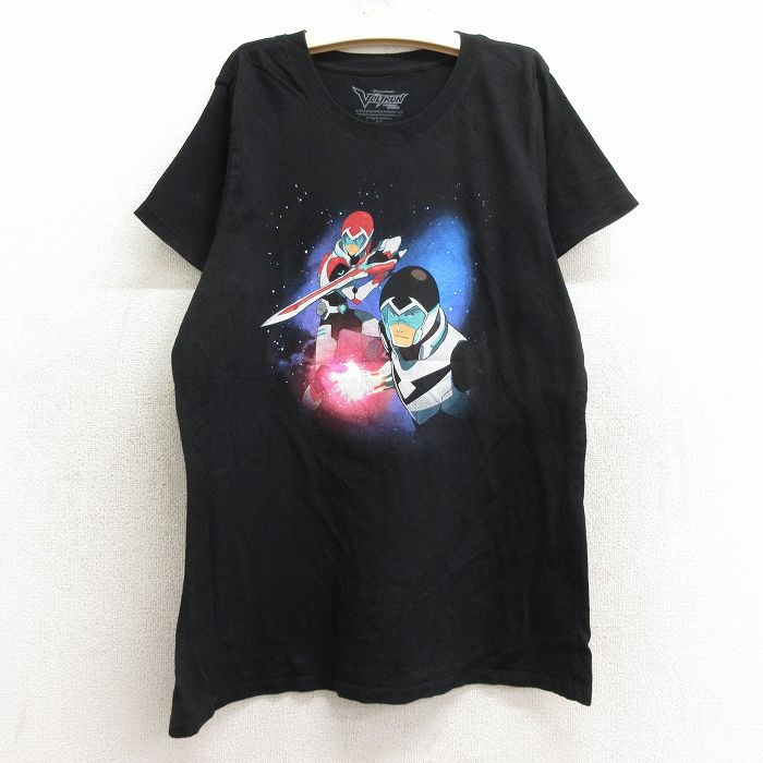 古着 半袖 Tシャツ キッズ ボーイズ 子供服 アニメ ボルトロン コットン クルーネック 黒 ブラック 24jul24