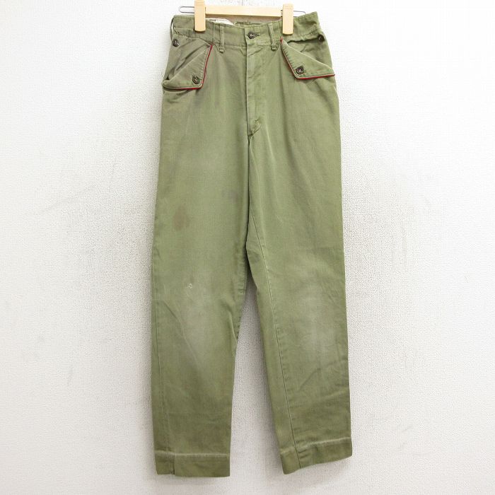 古着 ボーイスカウト パンツ キッズ ボーイズ 子供服 80年代 80s タロン USA製 濃緑 グリーン 24aug26