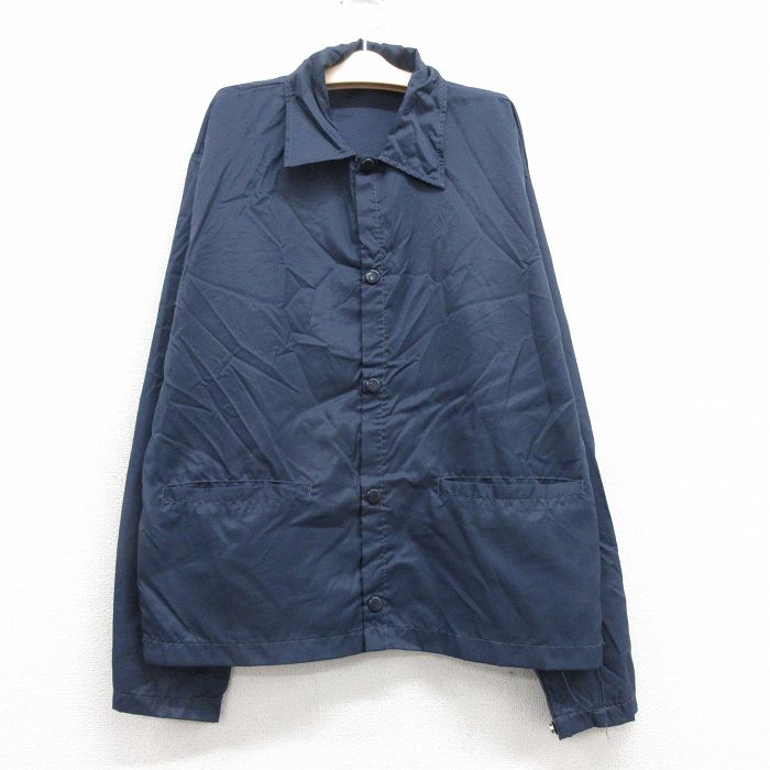 【50%OFF】古着 キャンパス 長袖 ナイロン ジャケット キッズ ボーイズ 子供服 80年代 80s 濃紺 ネイビー 24dec27