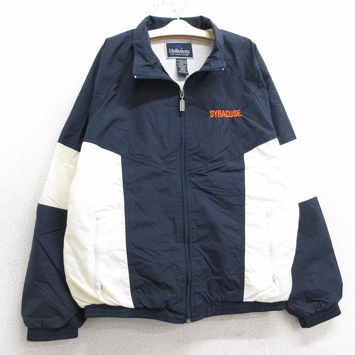 古着 ホロウェイ 長袖 ナイロン ジャケット キッズ ボーイズ 子供服 00年代 00s シラキュース ラグラン 紺他 ネイビー 25jan18