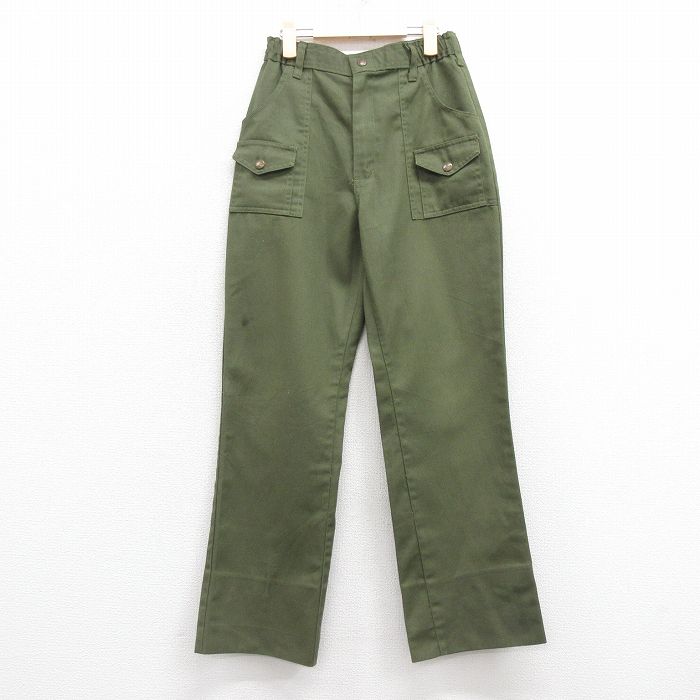【50%OFF】古着 長袖 ボーイスカウト ブッシュ パンツ キッズ ボーイズ 子供服 緑 グリーン 25jan30