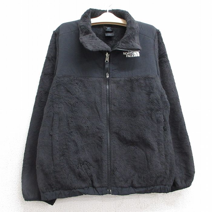 【20%OFF】古着 ノースフェイス THE NORTH FACE 長袖 フリース デナリ ジャケット キッズ ガールズ 子供服 ワンポイントロゴ 黒 ブラック 25feb01