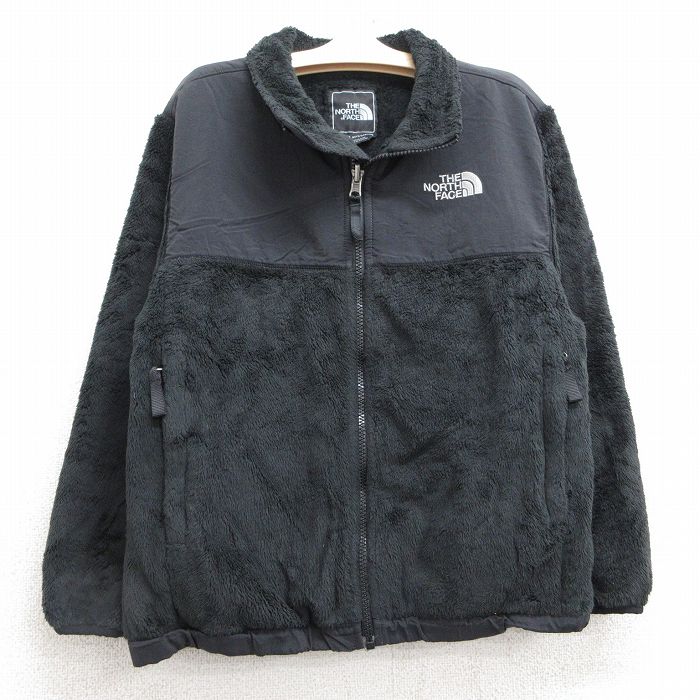 古着 ノースフェイス THE NORTH FACE 長袖 フリース デナリ ジャケット キッズ ボーイズ 子供服 ワンポイントロゴ 黒 ブラック 【spe】 25feb01