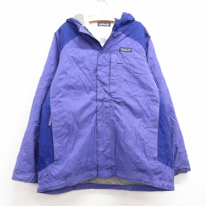 【50%OFF】古着 パタゴニア patagonia 長袖 ナイロン ジャケット パーカー キッズ ガールズ 子供服 紫他 パープル 25feb13