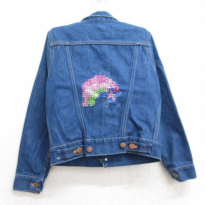 古着 ラングラー Wrangler 長袖 ジージャン キッズ ボーイズ 子供服 90年代 90s コットン USA製 紺 ネイビー デニム 25mar03