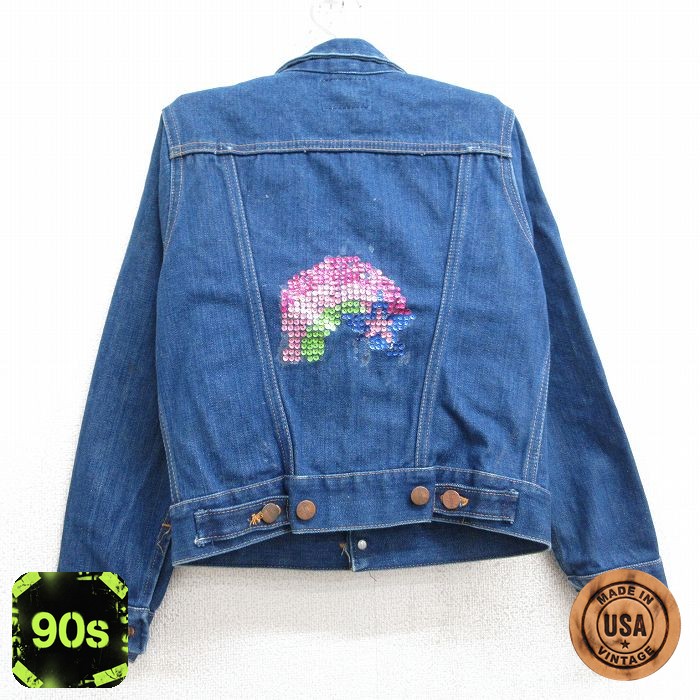 【50%OFF】ラングラー 90s 長袖ジージャン ネイビー キッズ | 古着