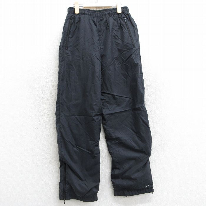 古着 ナイキ NIKE ナイロン パンツ キッズ ボーイズ 子供服 00年代 00s ワンポイントロゴ 黒 ブラック 25mar04