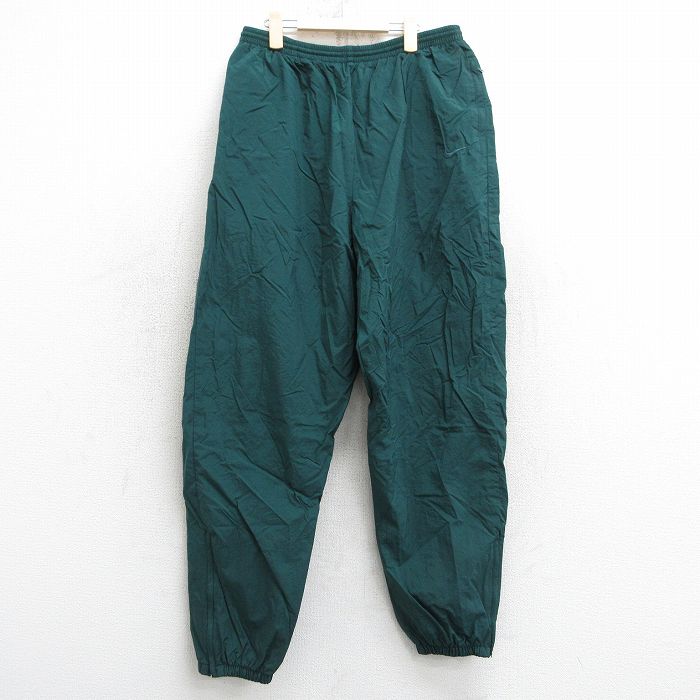 古着 ナイキ NIKE ナイロン パンツ キッズ ボーイズ 子供服 90年代 90s ワンポイントロゴ 緑 グリーン 【spe】 25mar04