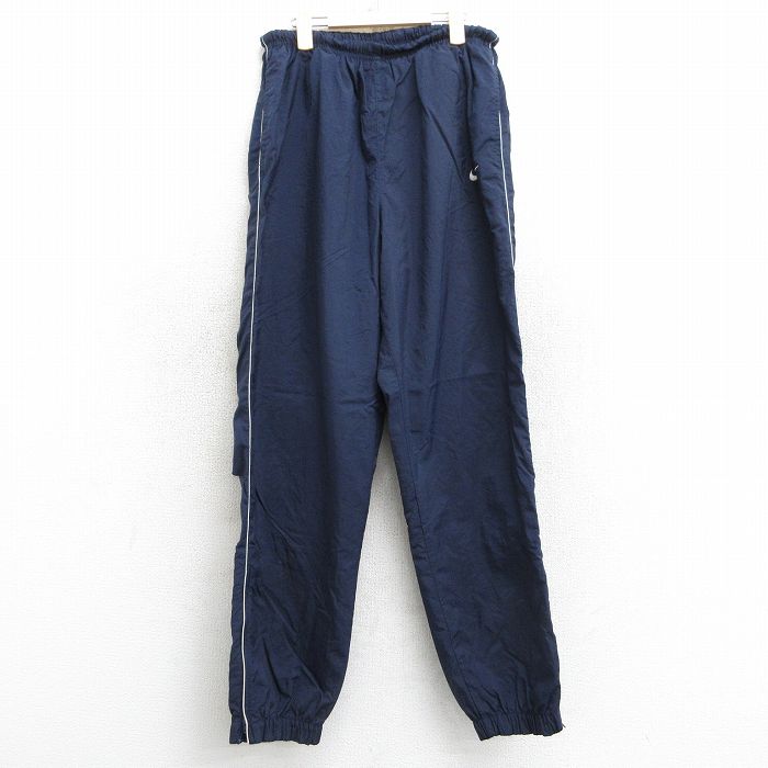 【50%OFF】古着 ナイキ NIKE イージー パンツ キッズ ボーイズ 子供服 90年代 90s ワンポイントロゴ 紺 ネイビー 25mar04