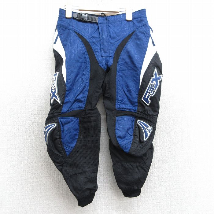 古着 ナイロン レーシング パンツ キッズ ボーイズ 子供服 FOX 黒他 ブラック 25apr10