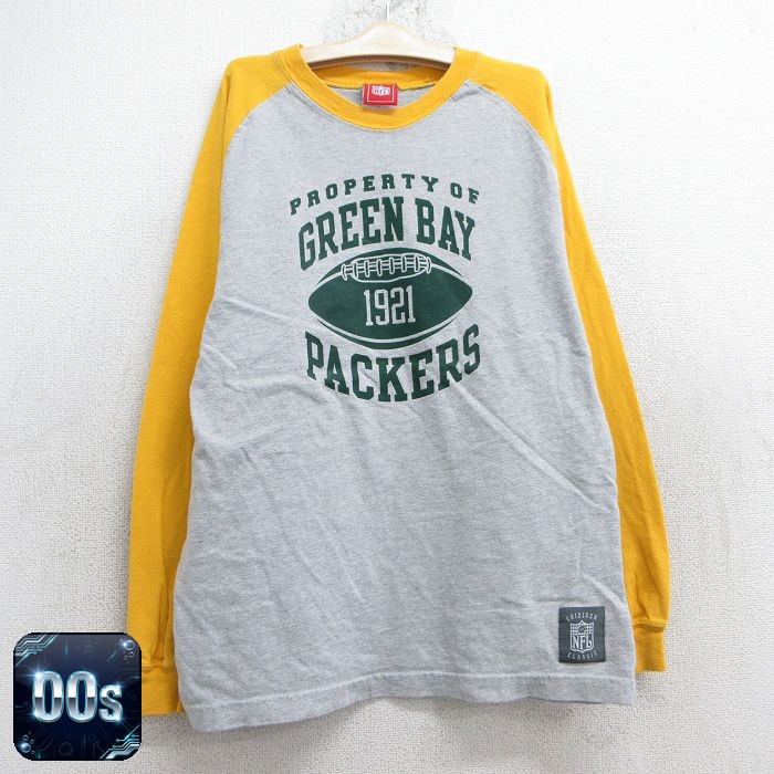 【50%OFF】NFL グリーンベイパッカーズ 00s ラグランTシャツ アメフト グレー キッズ | 古着