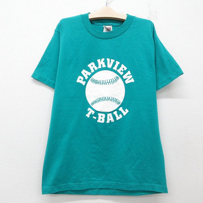 古着 フルーツオブザルーム 半袖 ビンテージ Tシャツ キッズ ボーイズ 子供服 00年代 00s PARKVIEW 野球 クルーネック 緑他 グリーン 25jun05