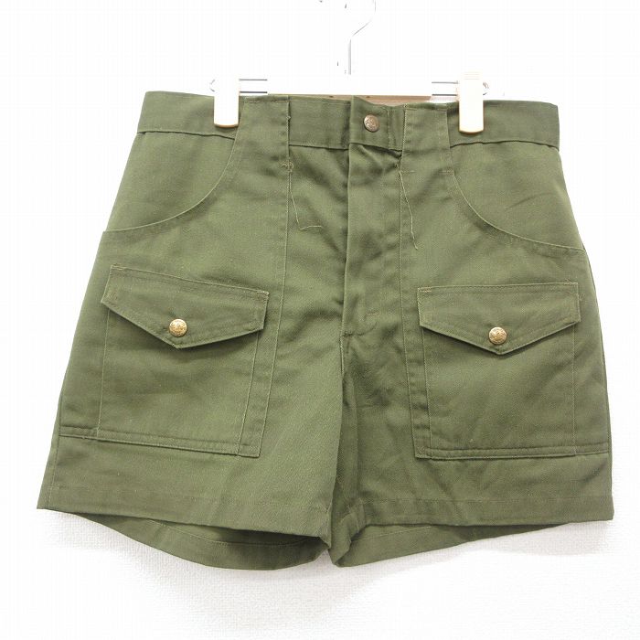 古着 ボーイスカウト ショート ブッシュ パンツ ショーツ キッズ ボーイズ 子供服 80年代 80s タロン 緑 グリーン 25jun05