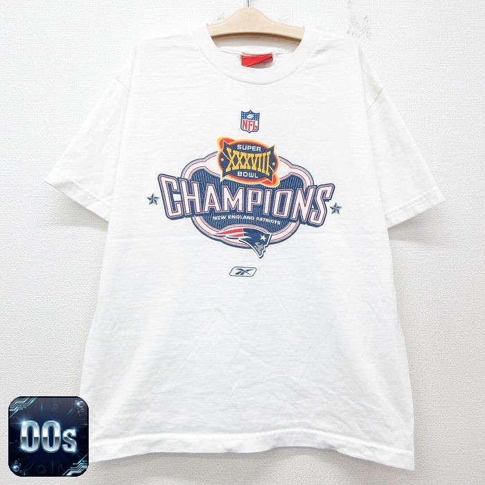 【50%OFF】リーボック 00s 半袖Tシャツ NFLニューイングランドペイトリオッツ ホワイト キッズ | 古着