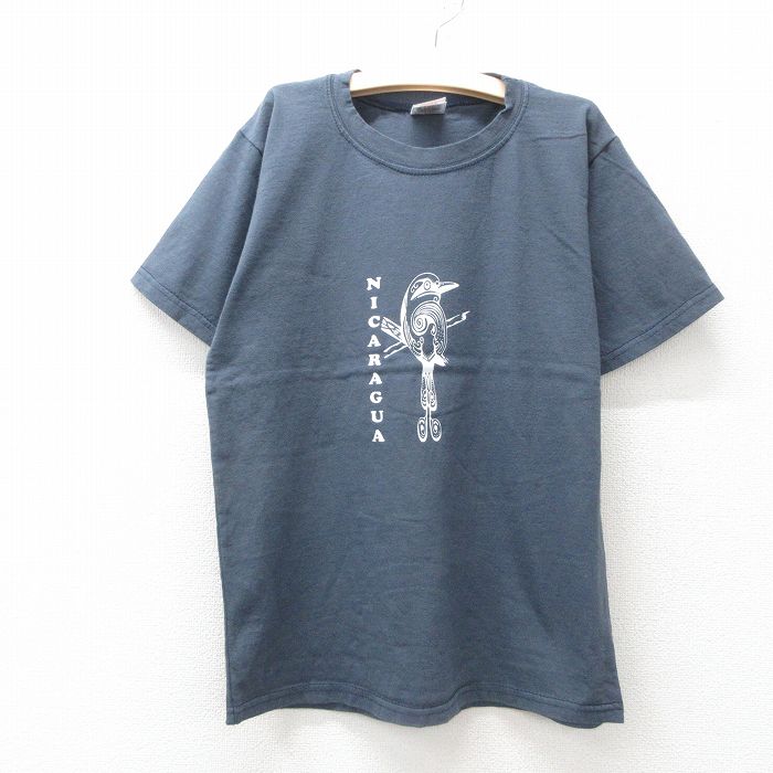 古着 フルーツオブザルーム 半袖 Tシャツ キッズ ボーイズ 子供服 鳥 ニカラグア コットン クルーネック 黒 ブラック 25jun14