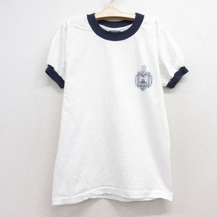 古着 半袖 ビンテージ Tシャツ キッズ ボーイズ 子供服 00年代 00s ミリタリー USNALAL クルーネック 白 ホワイト リンガー 25jul24
