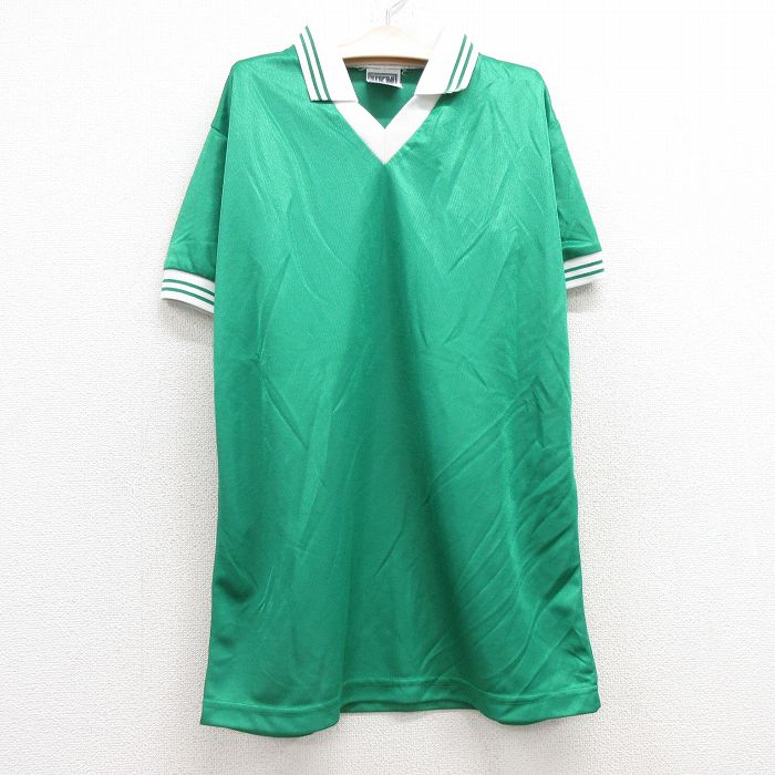 古着 半袖 サッカー シャツ キッズ ボーイズ 子供服 緑 グリーン 25jul24