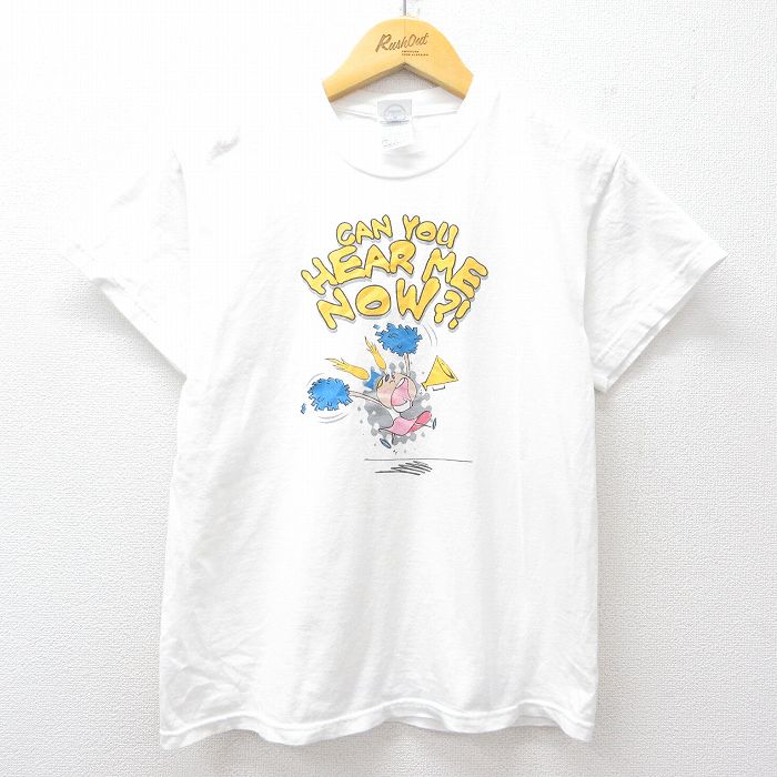 古着 半袖 ビンテージ Tシャツ キッズ ボーイズ 子供服 00年代 00s チアリーダー コットン クルーネック 白 ホワイト 25aug04