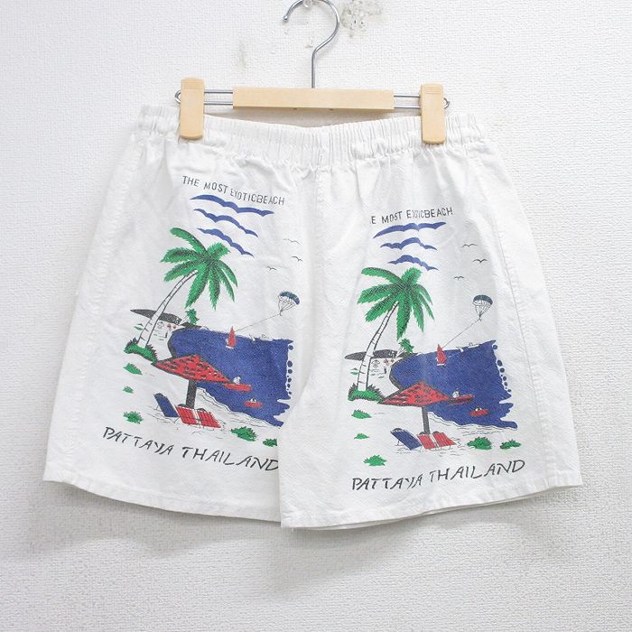 古着 ショート パンツ キッズ ボーイズ 子供服 ビーチ 白 ホワイト 25aug20