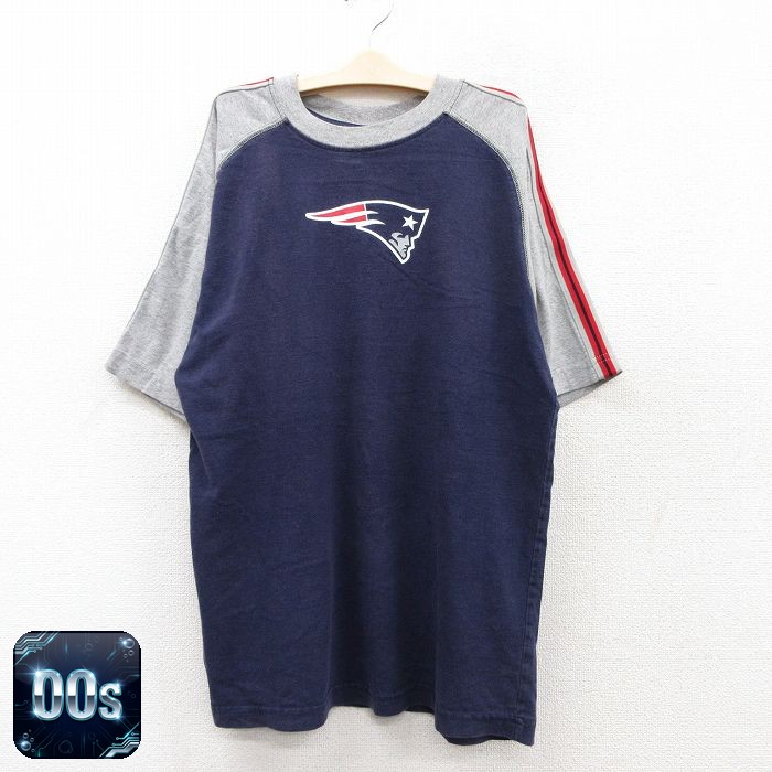 【50%OFF】リーボック 00s 半袖Tシャツ NFLニューイングランドペイトリオッツ ネイビー キッズ | 古着