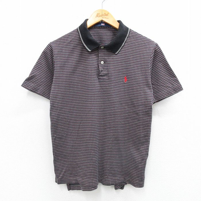 古着 ラルフローレン Ralph Lauren ポロスポーツ 半袖 ポロ シャツ キッズ ボーイズ 子供服 ワンポイントロゴ グレー他 チェック 25sep03