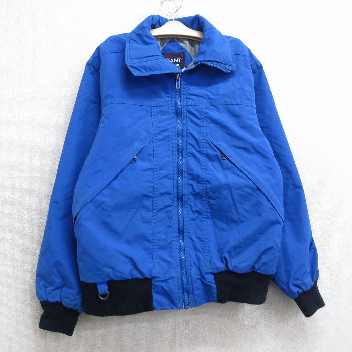 古着 GANT 長袖 ナイロン ジャケット キッズ ボーイズ 子供服 90年代 90s ゴアテックス 青 25dec03