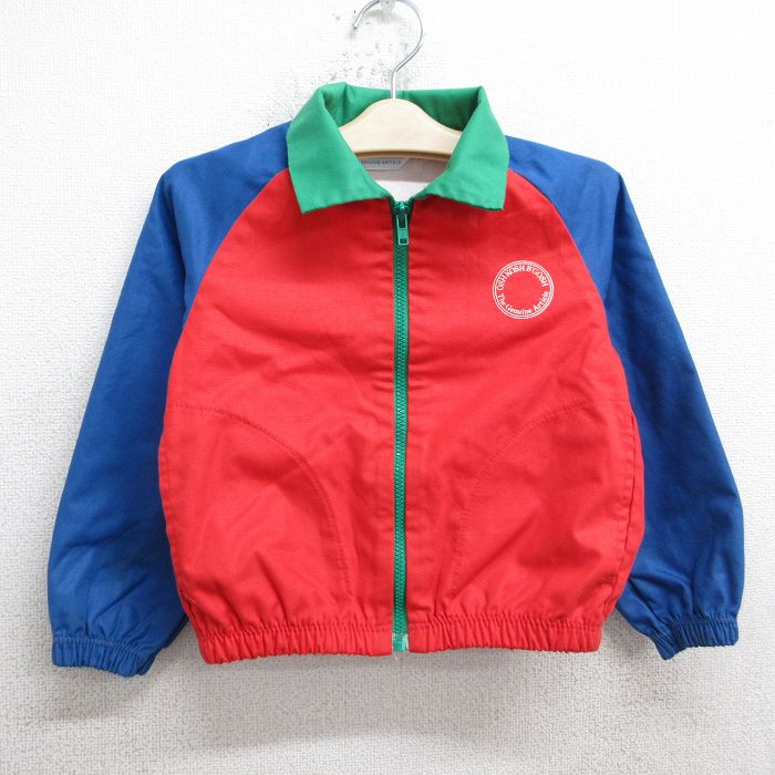 古着 オシュコシュ 長袖 ジャケット キッズ ボーイズ 子供服 80年代 80s ラグラン マルチカラー クレイジーパターン 襟付き USA製 赤他 25dec03