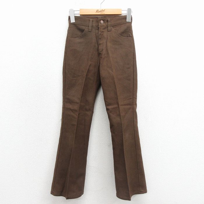 古着 リーバイス Levis ビンテージ パンツ キッズ ボーイズ 子供服 70年代 70s ビッグE スタプレ フレア タロン こげ茶【spe】 26jan09