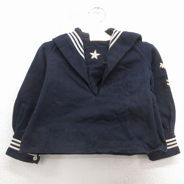 古着 長袖 ビンテージ ミリタリー セーラー ジャケット キッズ 子供服 60年代 60s 紺他【spe】 26jan31