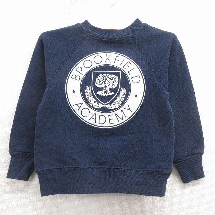 古着 TULTEX 長袖 スウェット キッズ 子供服 90年代 90s アカデミー ラグラン クルーネック USA製 紺 26jan31