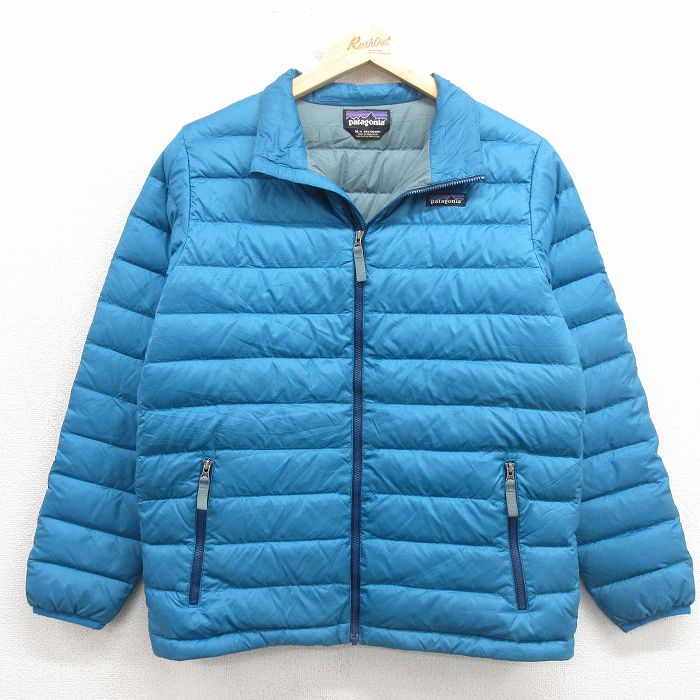 古着 パタゴニア patagonia 長袖 ダウン ジャケット キッズ ボーイズ 子供服 青 26feb04